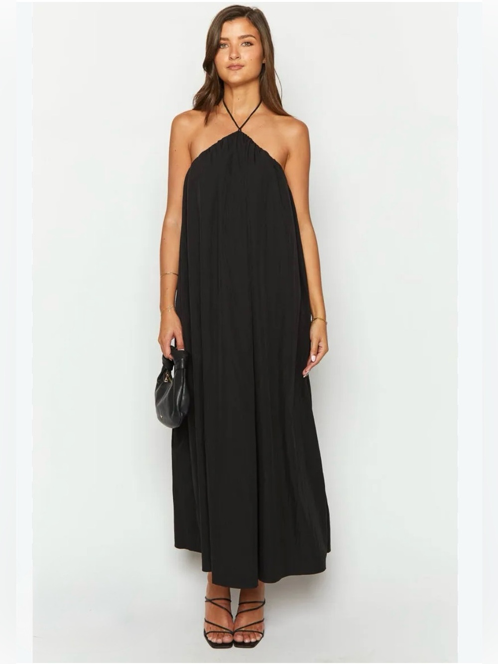 Commense Black Strappy Maxi Dress Women’s Size XSmall